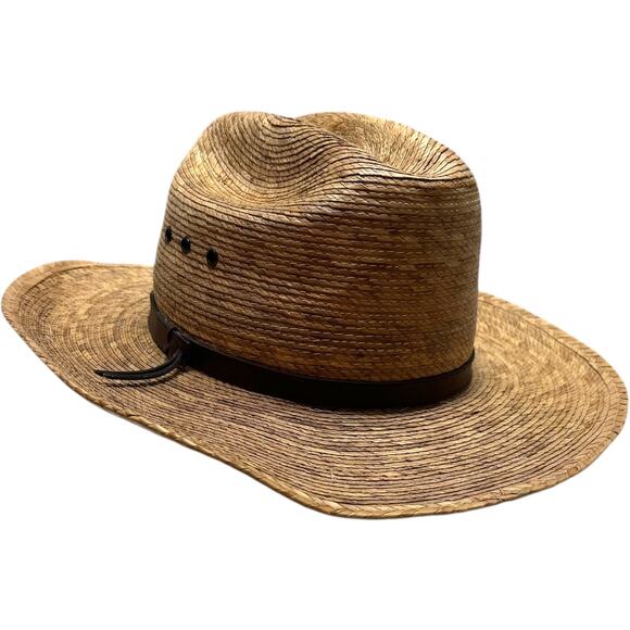 GoldCoast Sunwear Peter Grimm Straw Western Hat Bull Natural OSFM - Picture 2 of 8